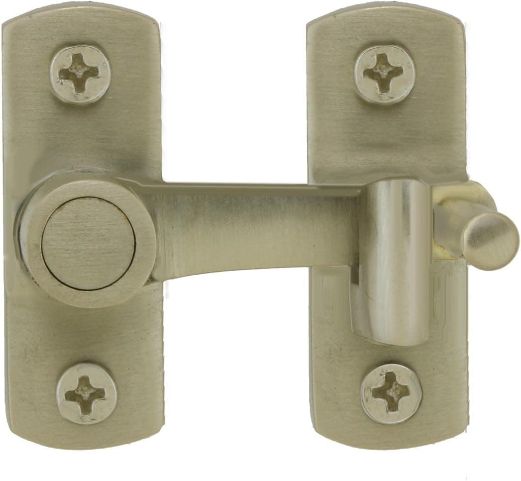 Renovators Supply Manufacturing Cabinet Latch 2 in. x 2 in. Satin Nickel Cabinet Door Latch Lock with Mounting Hardware