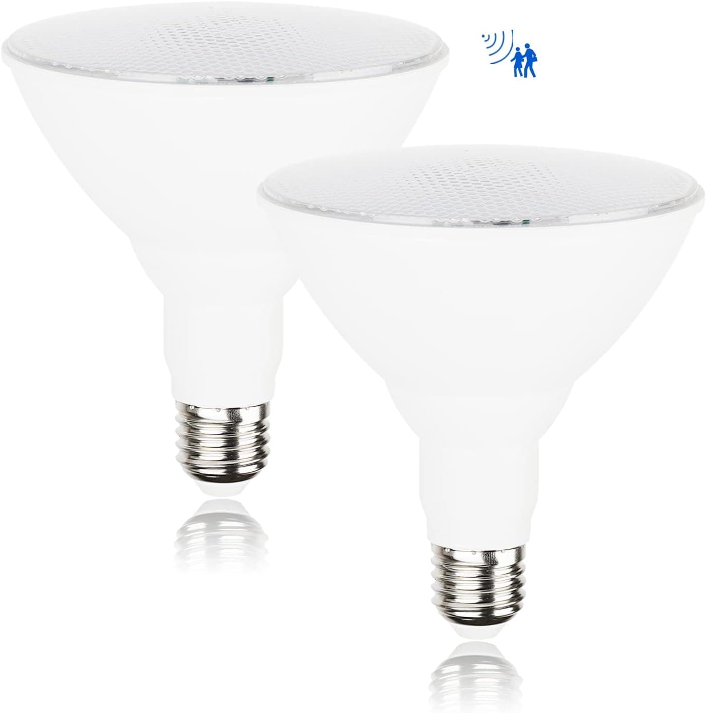 U4GLORY Radar Motion Sensor Light Bulbs - Par38 15W (100W Equivalent), E26 Base, Motion Sensor Bulb, Motion Light Bulbs Perfect for Outdoor, Garden, Garage, Yard, 5000K(Daylight), 2 Pack