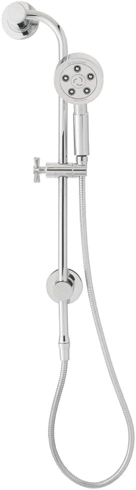 Speakman SWS-1002 Neo Anystream Handheld Shower Head with Hose and Curved Adjustable Slide Bar Combo Shower System, Polished Chrome