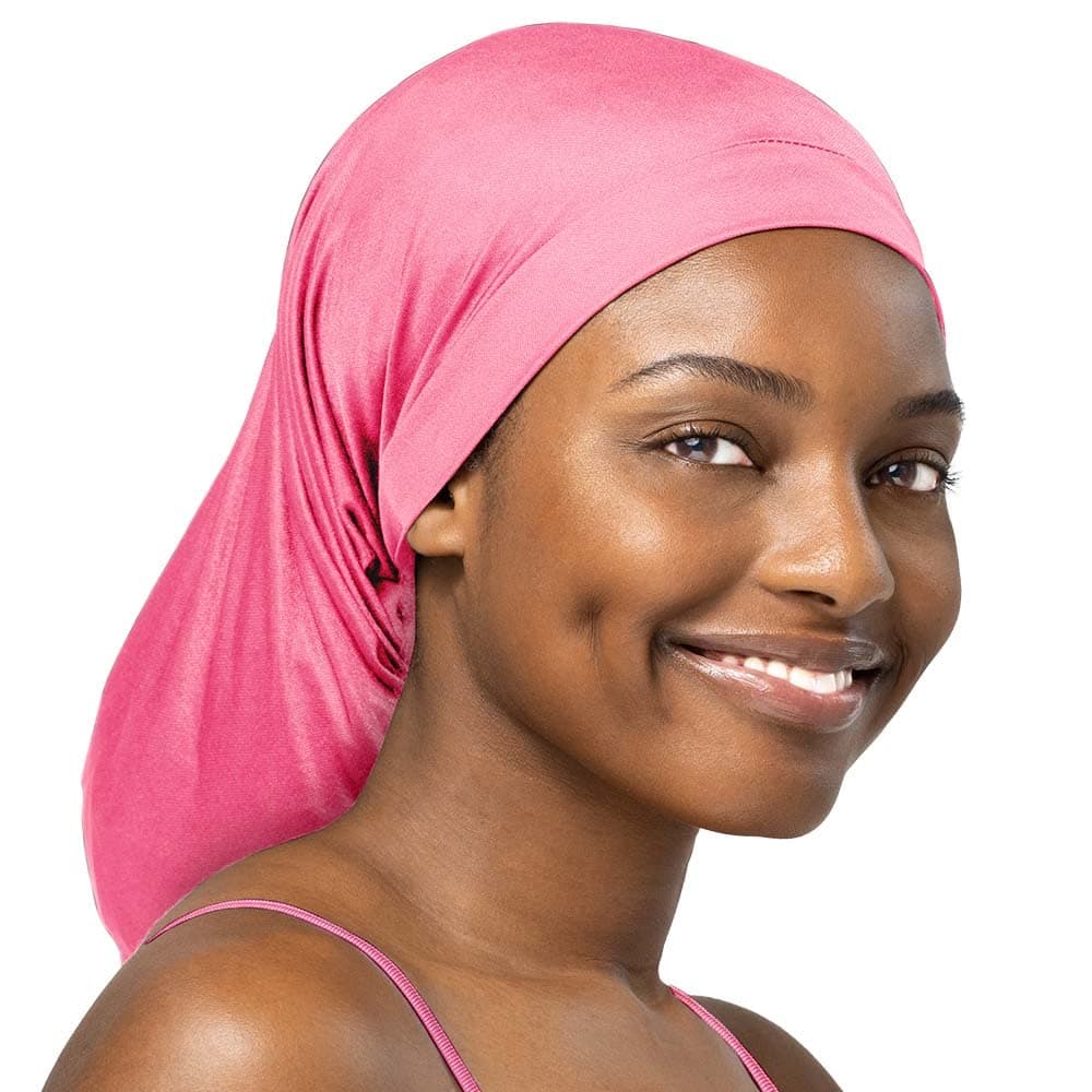 Stay On Satin Pocket Bonnet (Pink)