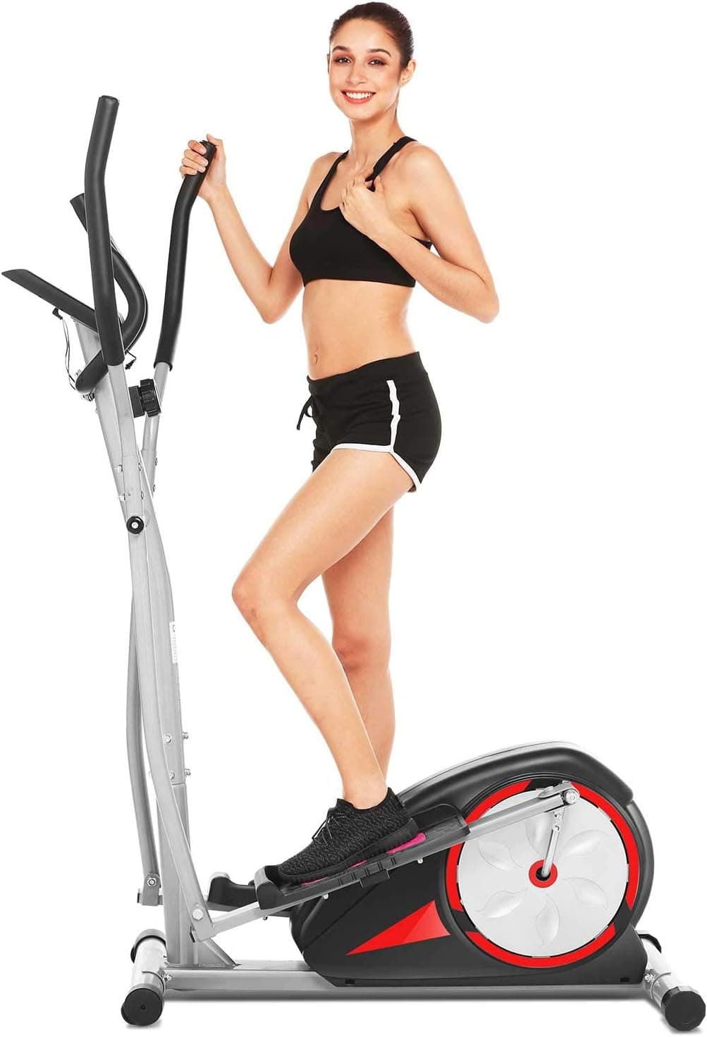 ANCHEER Elliptical Machines for Home Use, Magnetic Elliptical Training Machines with Pulse Rate Grips and LCD Monitor, Smooth Quiet Driven for Home Gym Office Workout Max Capacity Weight 350LBS