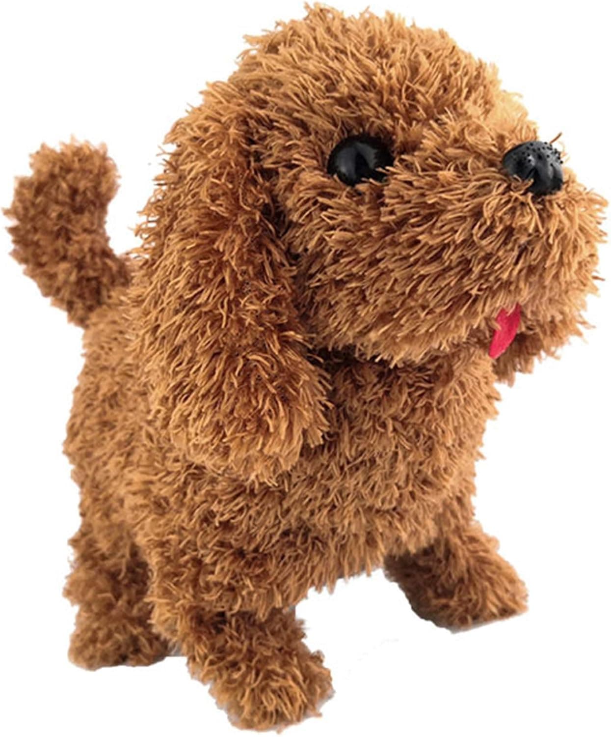 Kanee Realistic Teddy Dog Lucky Pet Dogs for Kids, Electronic Plush Toy Walking Tailing Toy Not Include Battery CPC Certificated
