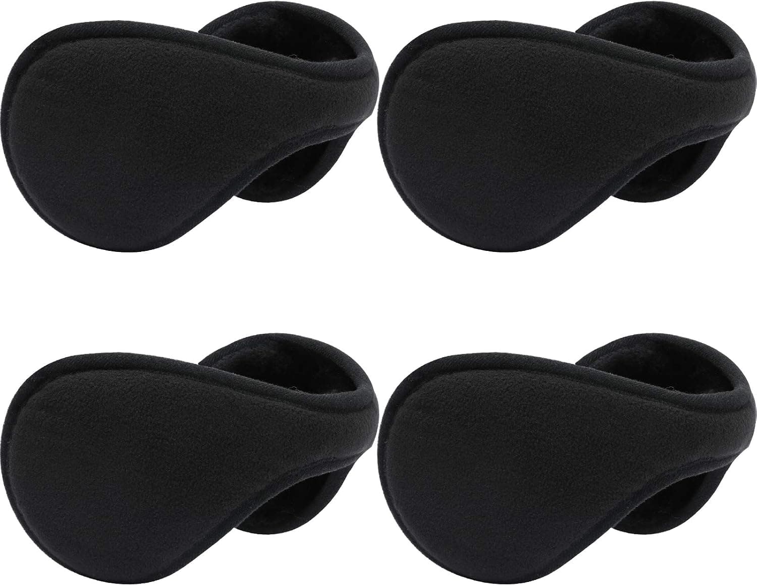 Metog Unisex Foldable Ear Warmers Polar Fleece/kints Winter EarMuffs