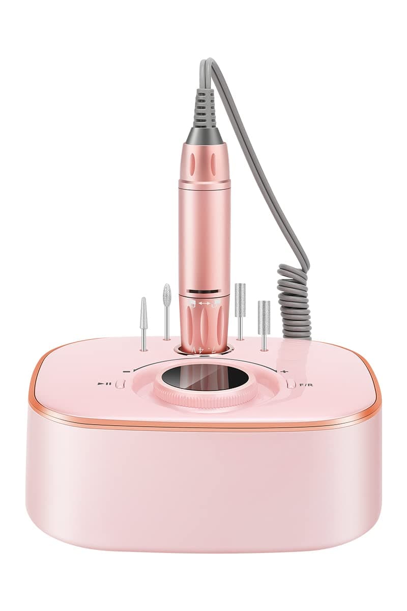 Rechargeable Nail Drill Machine,35000RPM Professional Nail Drill for Acrylic Nails Nail Drill Portable Electric Nail E fie with LED Display for Manicure Pedicure Shape Polish(Pink)