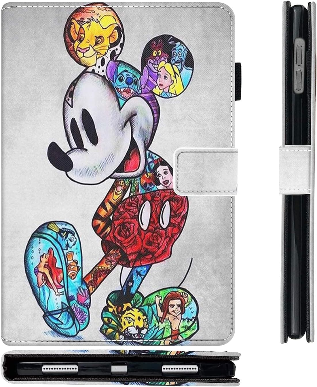 Case for iPad Pro 11 2020 2nd＆2021 3rd, Soft PU Leather Cute Cartoon Case Cover for Girl Women Full Protection Case Compatible with iPad Pro 11 2020 2nd＆2021 3rd (White)