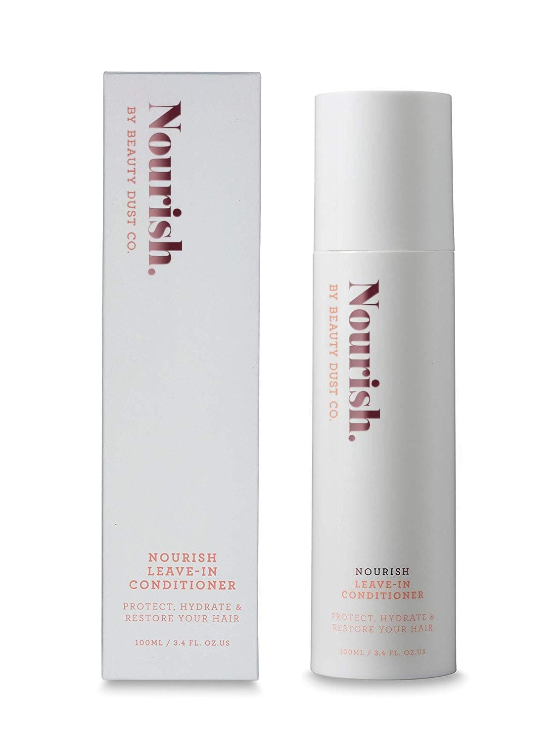 Nourish Leave-In Conditioner, Anti-Frizz Heat Protectant, Detangler & Repair Treatment with Coconut Oil for Dry, Damaged Hair | UV Protection | Natural, Vegan, No Sulfates, Phalates or Parabens