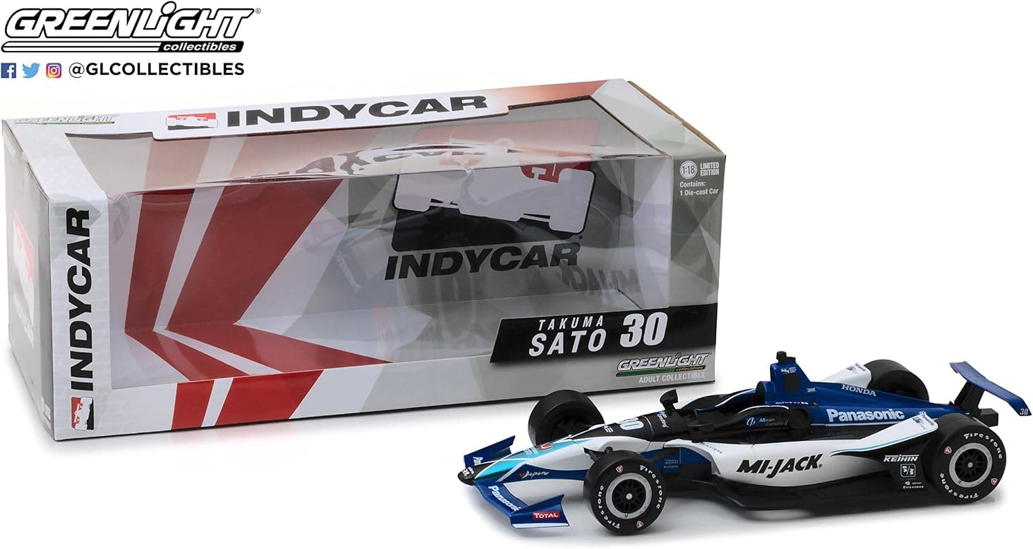 GreenLight 11028 1: 18 2018#30 Takuma Sato/Rahal Letterman Lanigan Racing, Blue/White