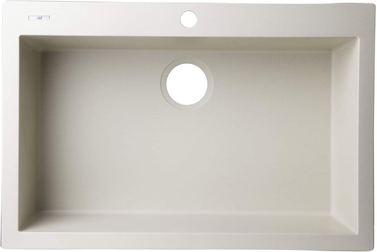 ALFI brand AB3020DI-B Drop-In Single Bowl Granite Composite Kitchen Sink, 30", Biscuit