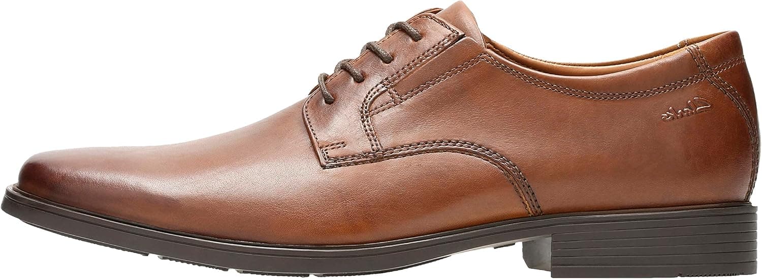 Clarks Men's, Tilden Plain Oxford Dark TAN 10.5 W