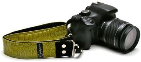 Camera Straps by Capturing Couture: Citron Snake Skin 1.5" SLR/DSLR Camera Strap