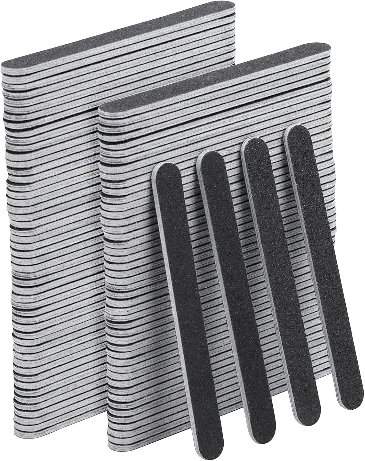 100 Pcs Nail Files for Acrylic Nails 100/180 Grit Double Sides Washable Nail Buffering Files Emery Boards Nail File