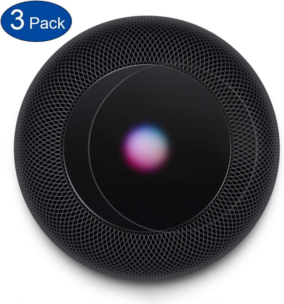 Compatible HomePod Screen Protector, NAHAI 3 Pack Full Coverage Screen Protector HD Clear Easy Install Anti-Bubble Film for Apple HomePod