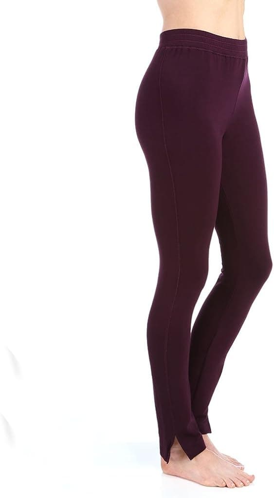 Midnight by Carole Hochman Women's French Terry Legging, Black Currant, Large