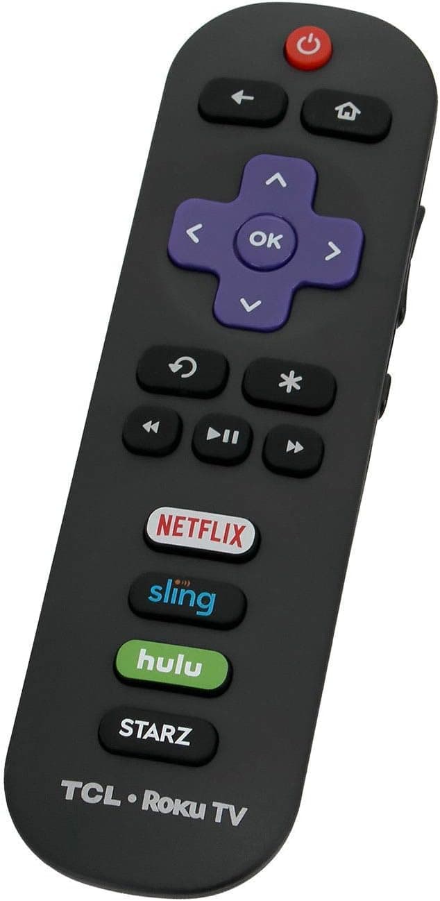 Original TCL Roku TV RC282 Remote Control With Hulu Starz (Renewed)