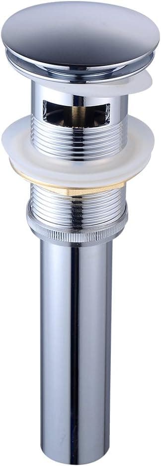 HARPOON Sink Pop Up, Modern Lavatory Faucet Vessel Assembly Pop Up Stainless Steel Bathroom Sink Stopper Drain without Overflow, Brushed Nickel