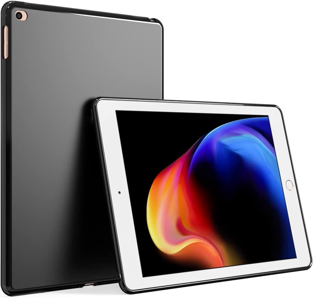 iPad 6th/5th Generation Case 2018&2017, Puxicu Slim Design Matte TPU Rubber Soft Skin Silicone Protective Cover for iPad 9.7 Inch 2018 (6th Generation) / 2017 (5th Gen) 9.7" Tablet - Black