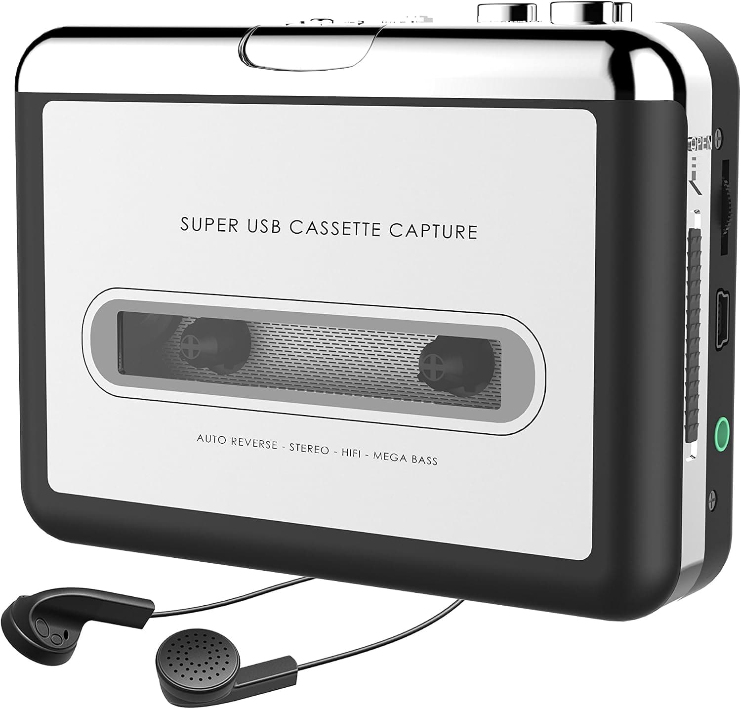 2019 updated Cassette to MP3 Converter, USB Cassette Player to MP3 Converter for PC， Laptop ，Mac with Headphones，from Tapes to Mp3