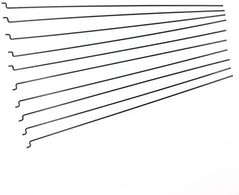 Hobbypark Φ1.2mm x L180mm (7.1 inch) Steel Z Pull / Push Rods Parts for RC Airplane Plane Boat Replacement (Pack of 10)
