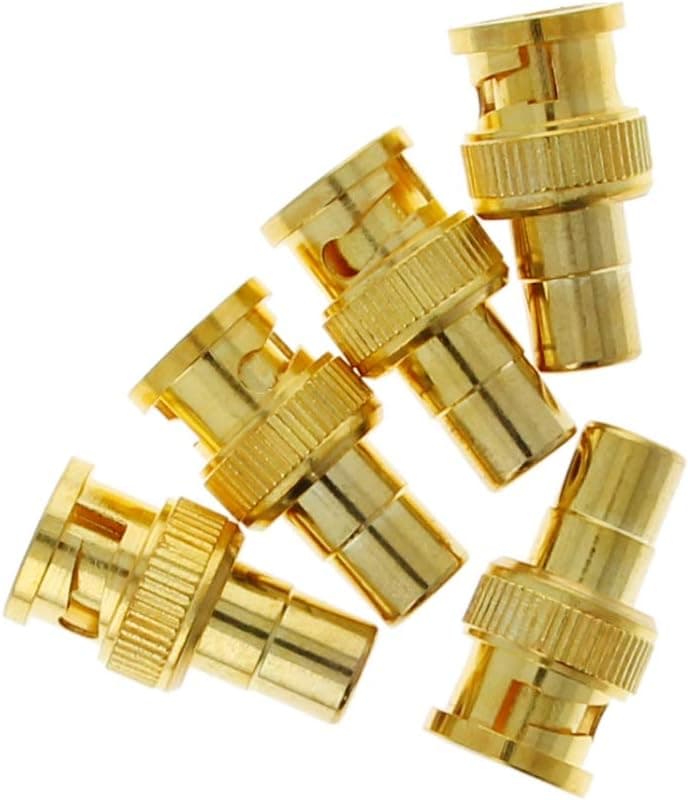 Othmro 5Pcs Coax RF Connector Adapter BNC Male to RCA Female Straight Gold BNC