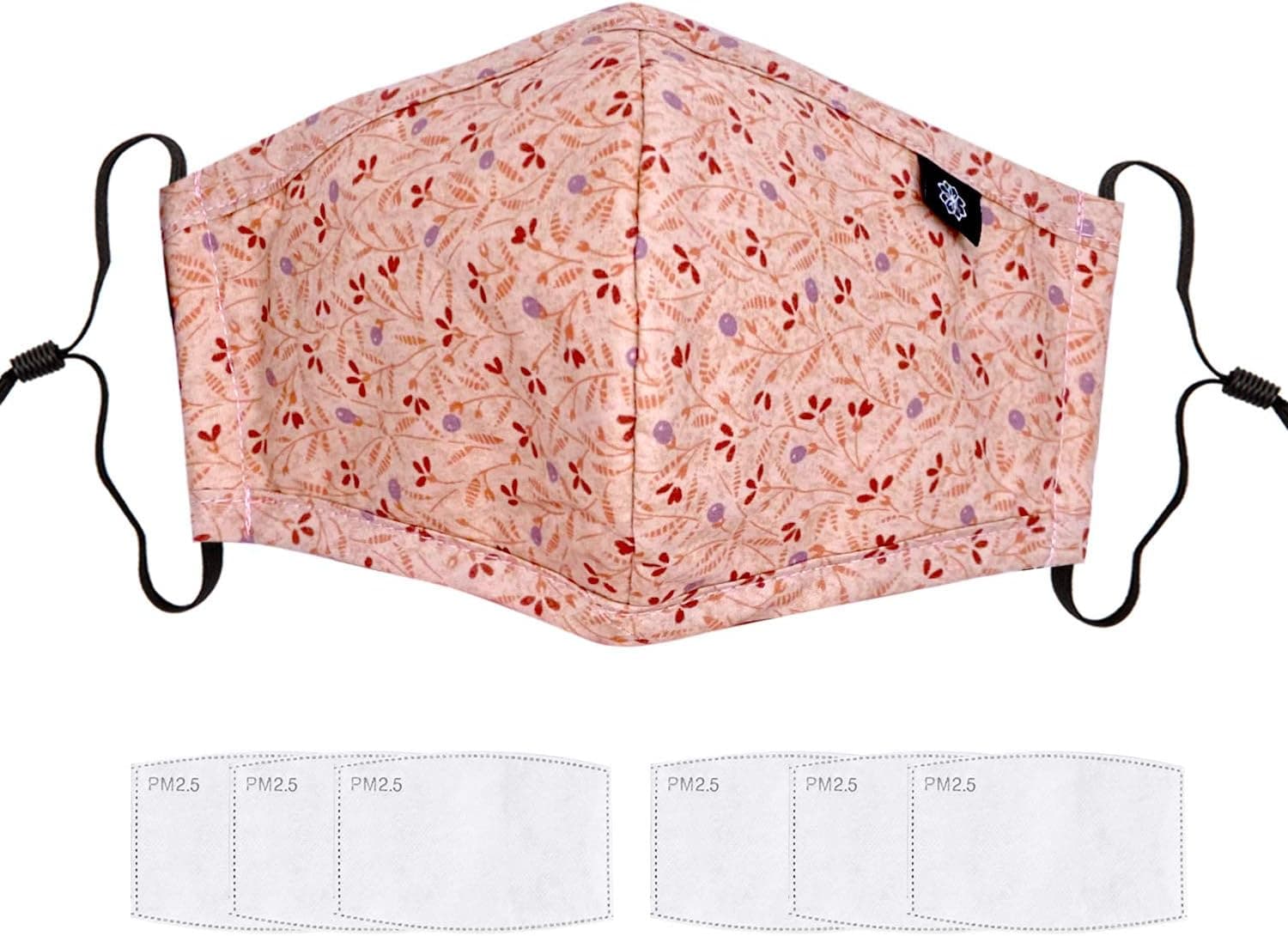 Dust Cotton Mouth Cover - Reusable Washable Cotton Comfy Breathable Material with 6 Filters