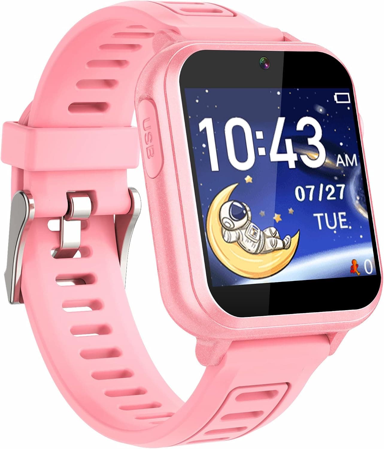 Ogihisu Smart Watch for Kids,Kids with 24 Puzzle Games Dual Cameras Pedometer 1.54inch HD Touch Screen Music Alarm Clock Video Recorder Flashlight,Kids Watches Toys Birthday Gift for Age 3-12
