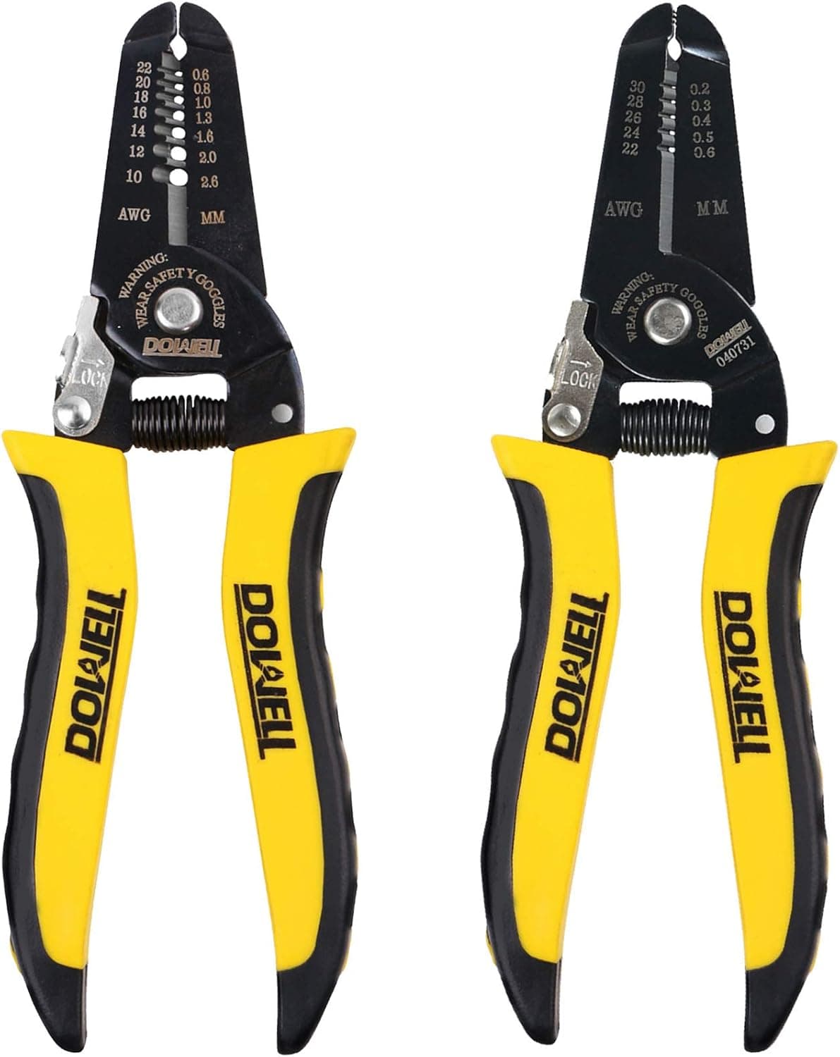DOWELL 10-22AWG+22-30AWG Wire Stripping Tool Wire Stripper Cutter Pliers Tool Multi-Function Hand Tool for Electrician 2-Piece