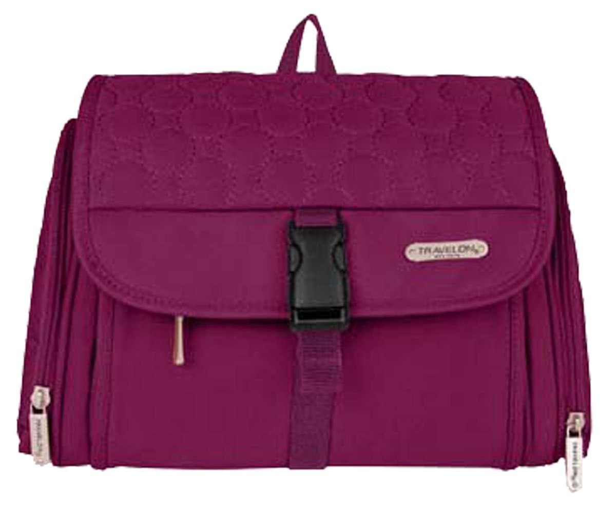 Travelon Hanging Toiletry Kit,One Size,Berry Quilted