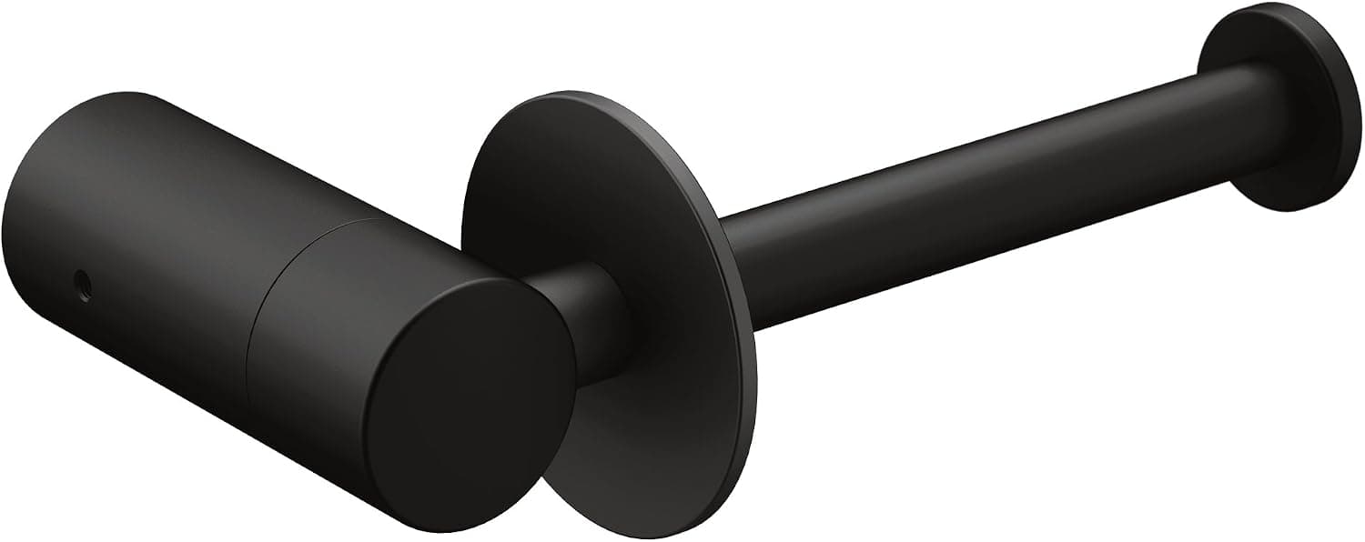 Moen YB0409BL Align Single Post Modern Toilet Paper Holder, Matte Black
