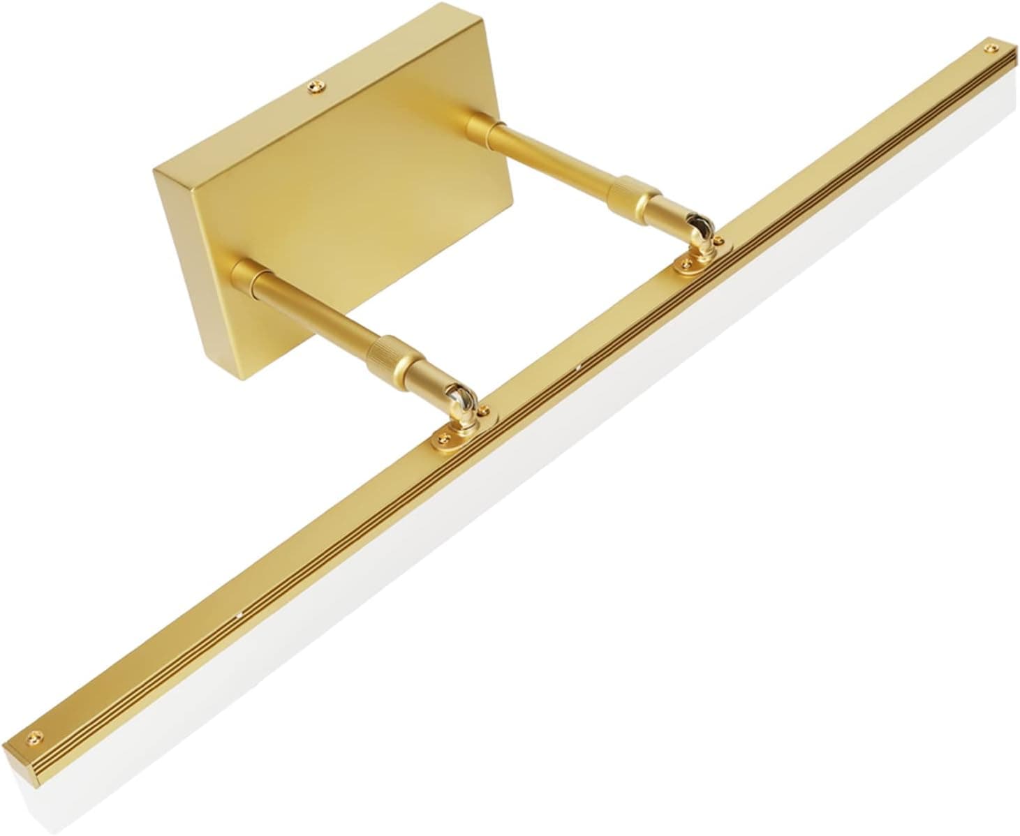 Taysing Modern LED Vanity Lighting fixtures Bathroom Over Mirror Vanity Lights Gold Adjustable 24 inch 14W 4000K Retractable Long led Lights bar for Bathroom