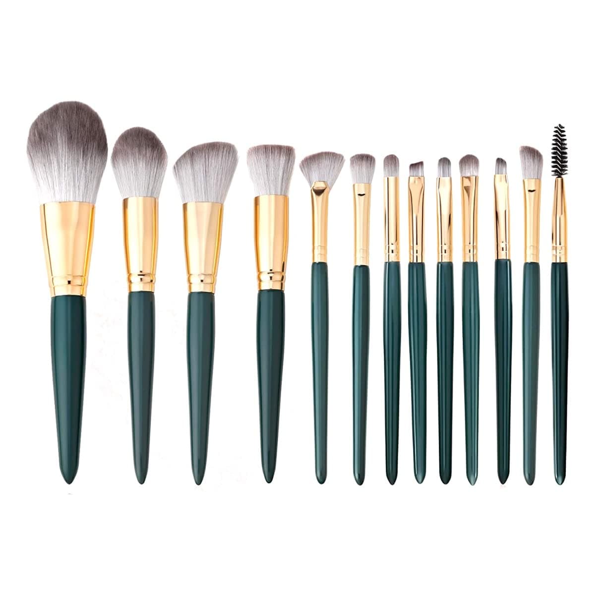 Makeup Brushes Green OsiliviA 13Pcs Premium Synthetic Foundation Brush Blending Brush Powder Brush Concealers Brush Eye Shadows Brush Makeup Brushes Set Professional