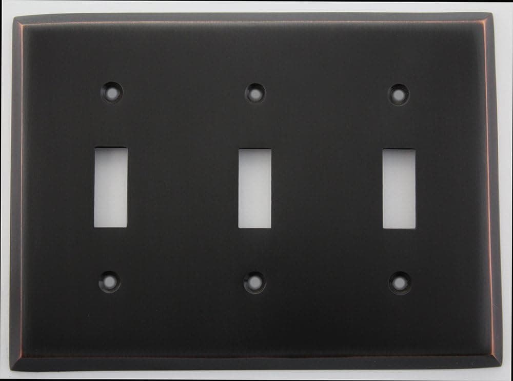 Classic Accents Oil Rubbed Bronze 3 Gang Toggle Switchplate