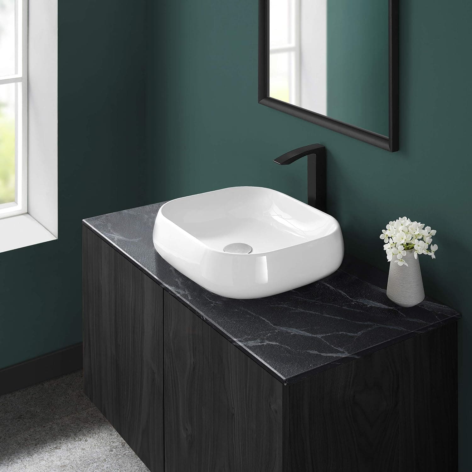 Swiss Madison SM-VS273 Vessel Sink, Glossy White
