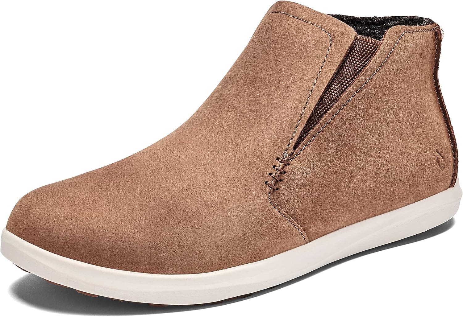 OLUKAI Hawai'iloa Manu Hope Women's Booties, Soft & Comfortable Waterproof Full-Grain Leather, Elastic Gore Panels for Customized Fit & Wet Grip Rubber Soles