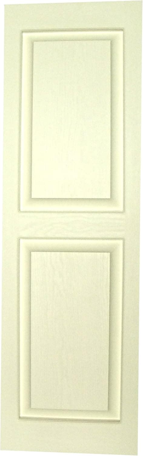 Perfect Shutters IR561447001 14-1/2-Inch by 47-Inch Raised Panel Center Mullion Exterior Shutter, 1-Pair, White