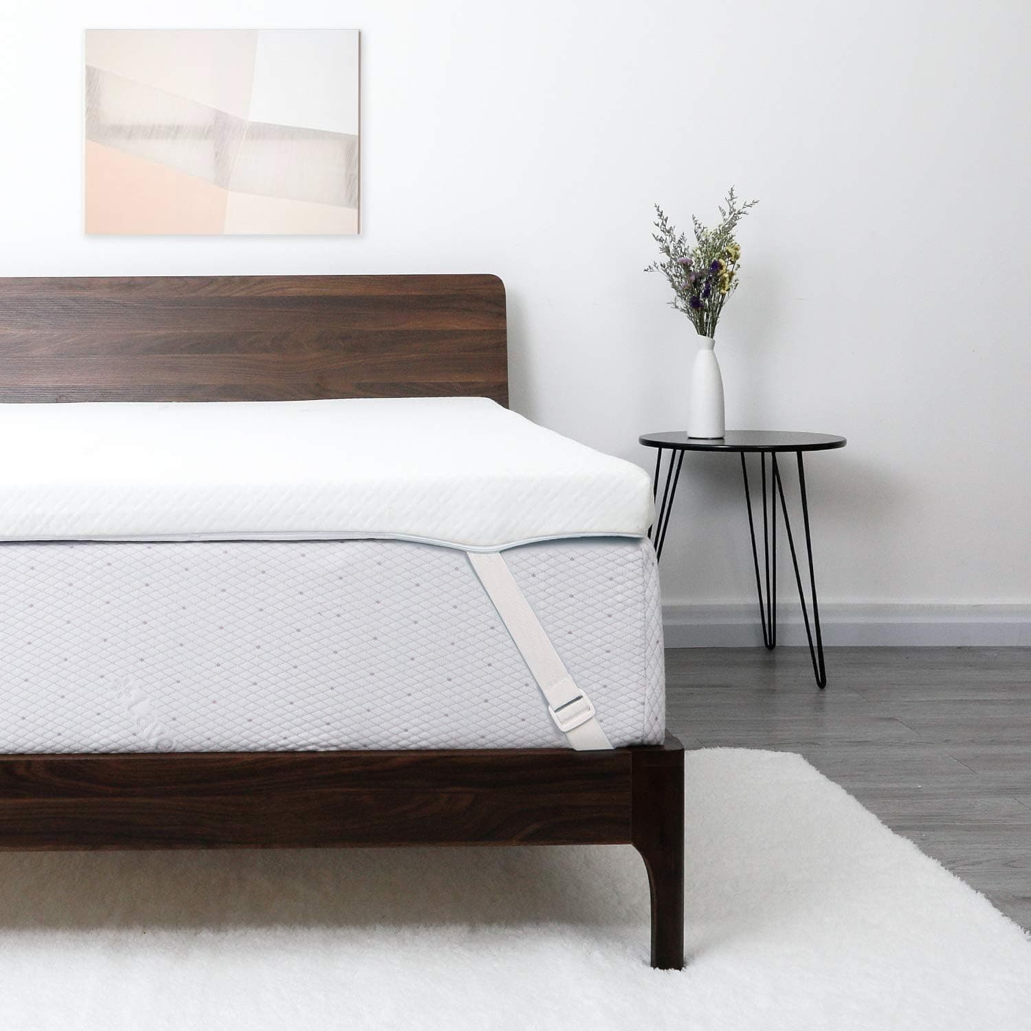 Mattress Topper Queen, 2-inch Medium Firmness Memory Foam Mattress Pad with Bamboo Washable Cooling Cover