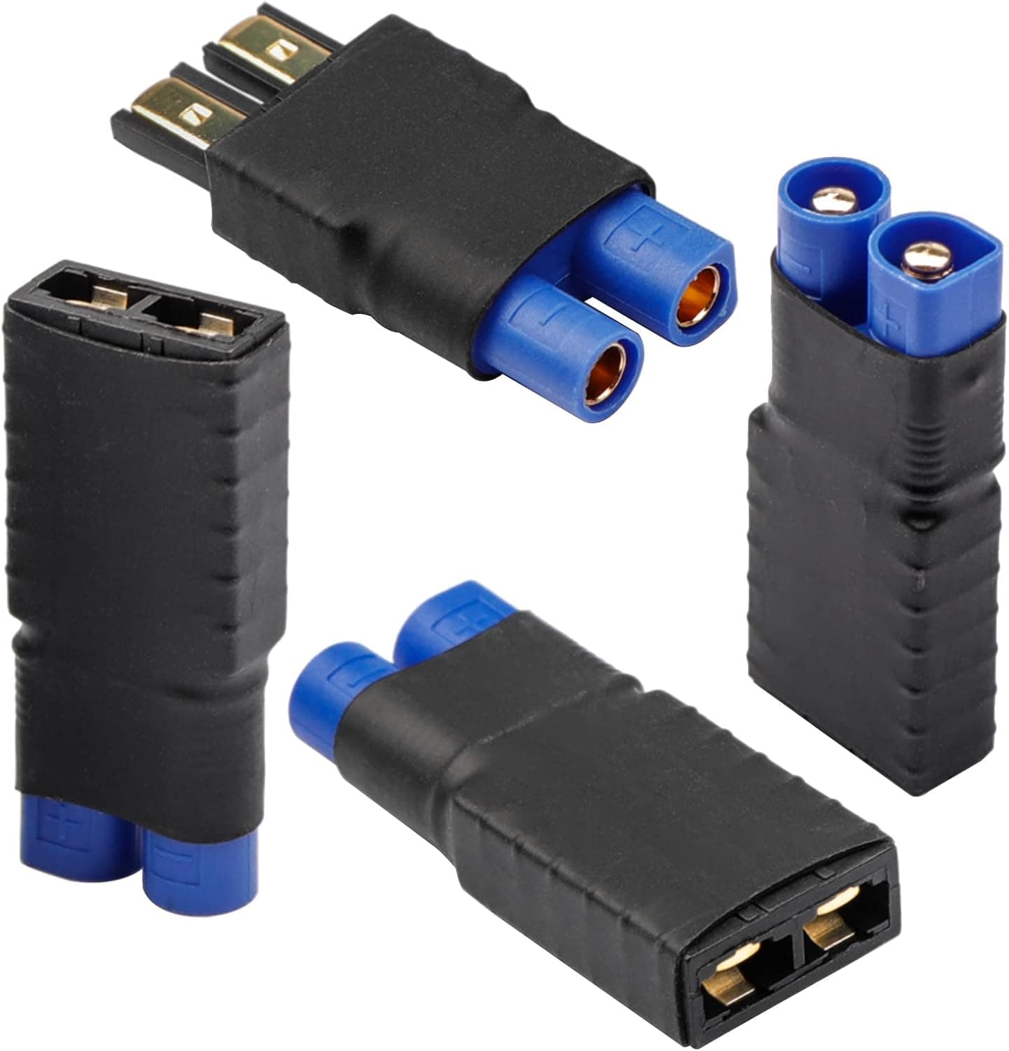Acekeeps RC Battery Charger Adapter Compatible with TRX Connector to EC3 Male Female, Charging or Converting Battery Plugs (4-Pack)