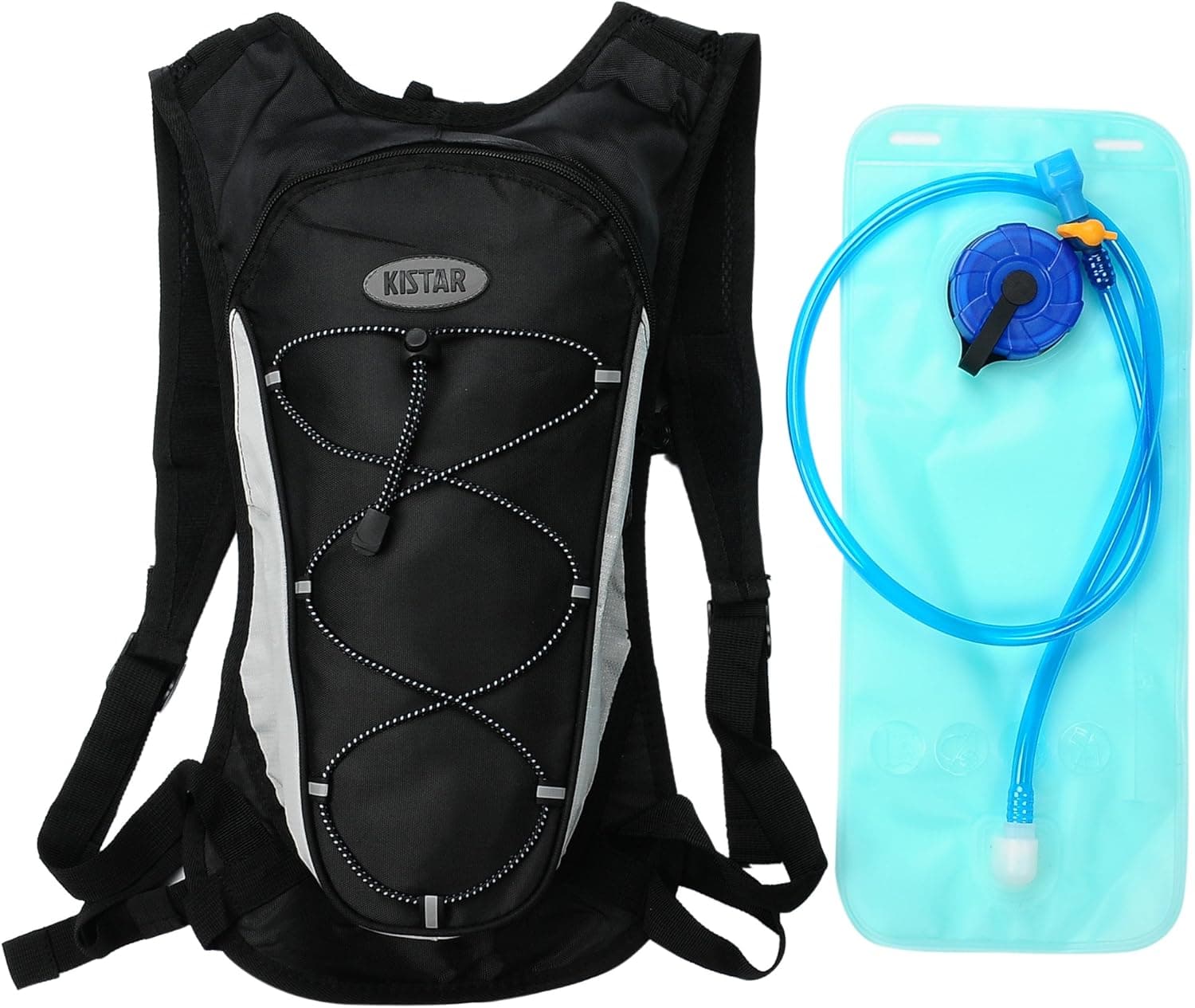 Hydration Pack Backpacks with 2 L Backpack Water Bladder for Hiking, Cycling, Running, Walking and Climbing . Fits Men and Women with Chest Sizes 27" - 50" by KISTAR (Black)