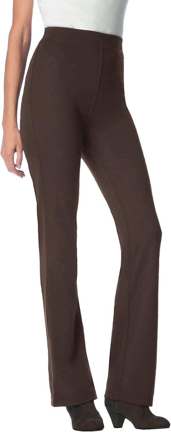Woman Within Women's Plus Size Bootcut Ponte Stretch Knit Pant