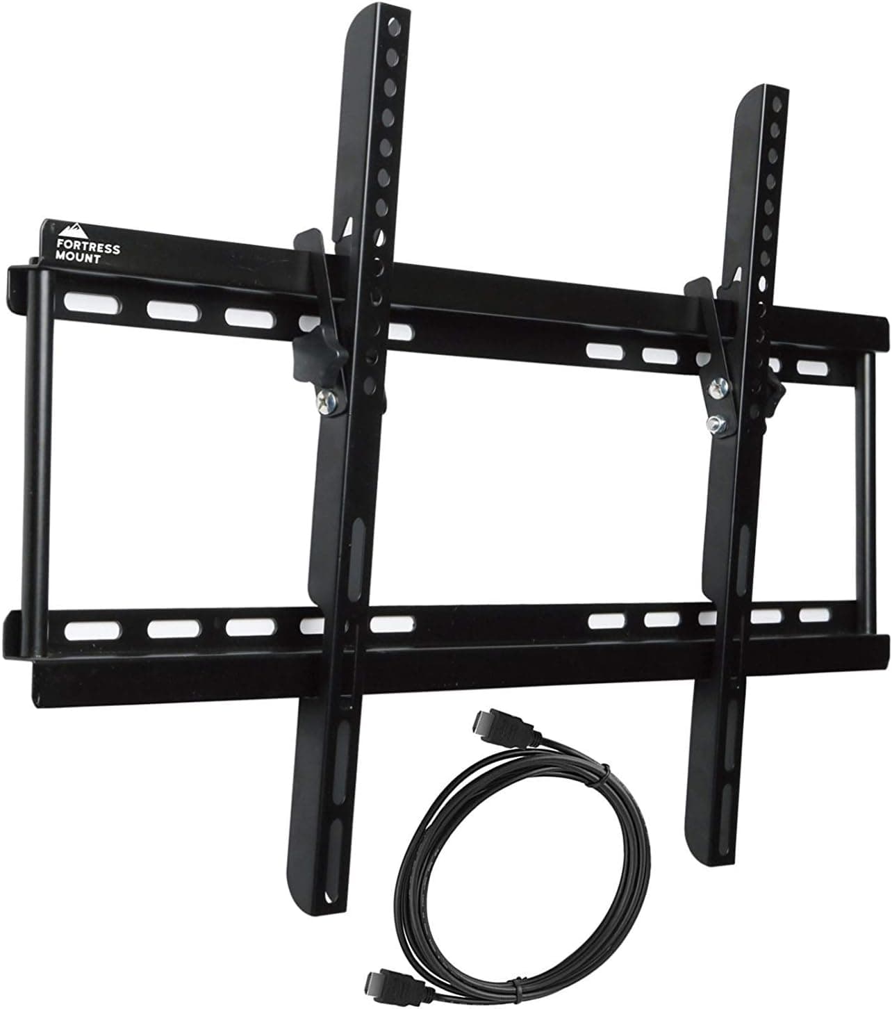 Fortress Mount TV Wall Mount Bracket for Most 40-65" TV Flat Screens up to 165 lbs and 9-feet HDMI Cable