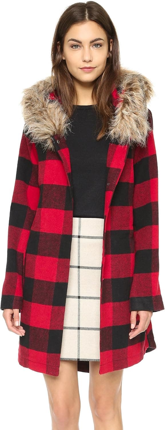 BB Dakota Women's Jaslene Buffalo Plaid Coat