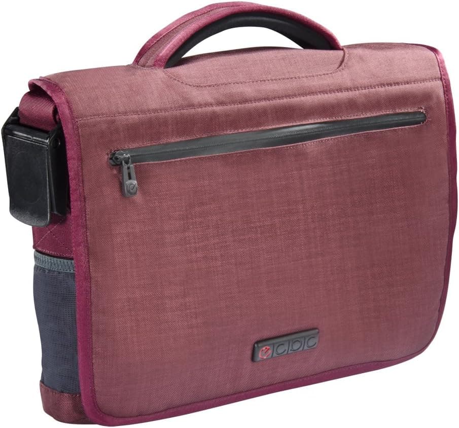 ECBC Poseidon Messenger Bag for 13-Inch Laptop, Berry