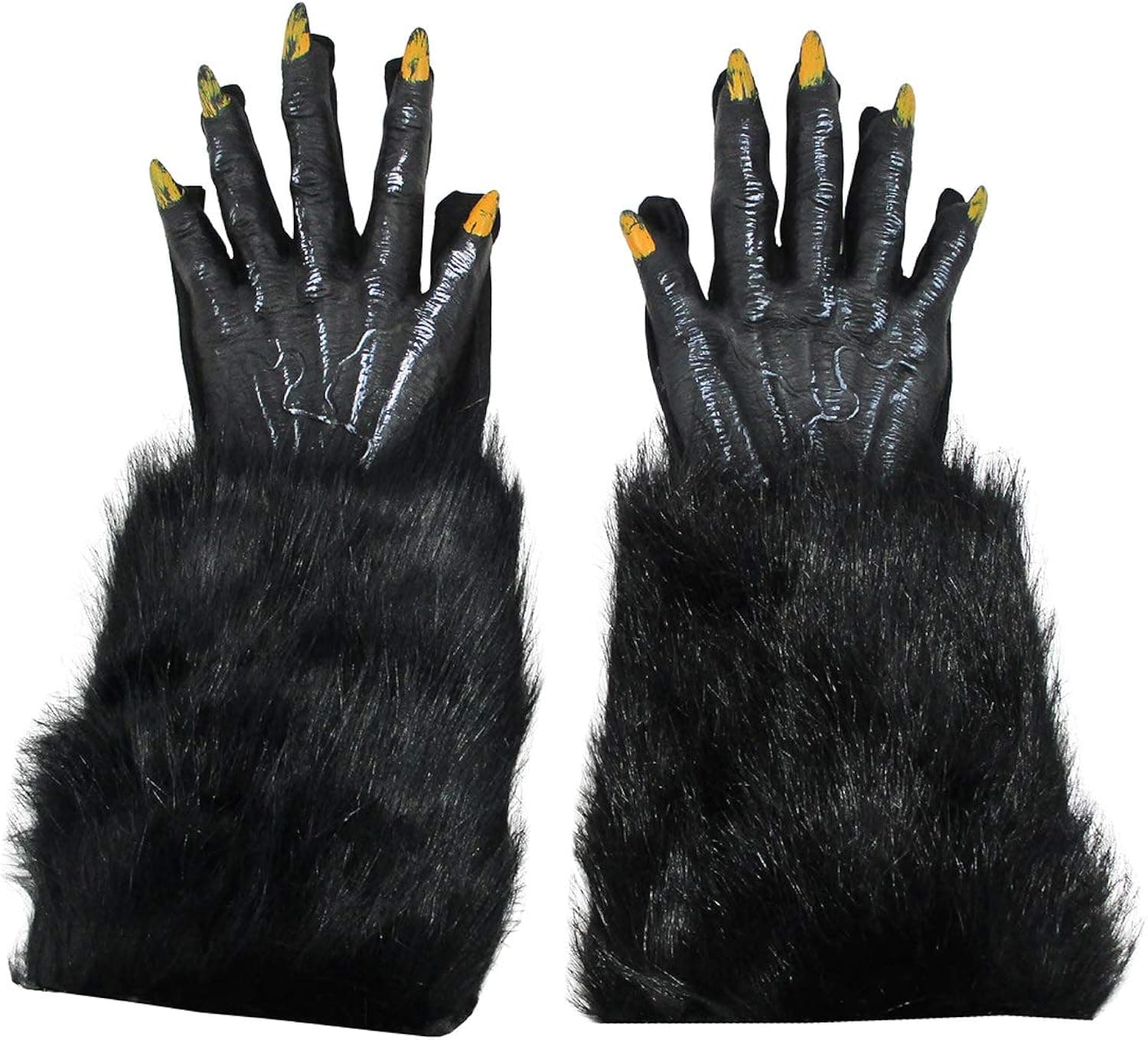 Fun World Black Werewolf Gloves