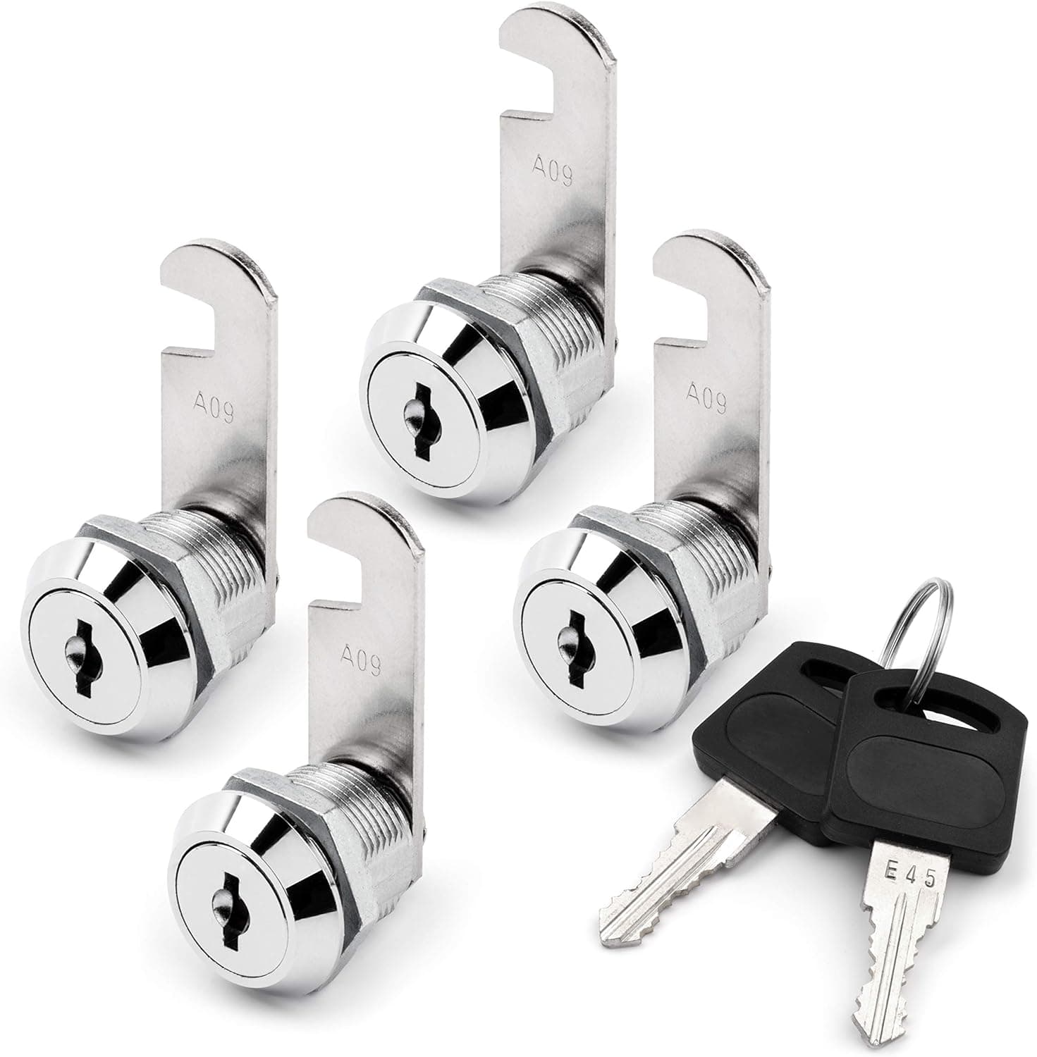 Westway Locks 12/19" cabinet Lock with Keys – Premium Lock with 8 Keys – Non-Key Retaining Function – Suitable for Latch Toolbox Lock, Control Box Lock, Drawer lock & Electrical Panel Lock (Pack of 4)