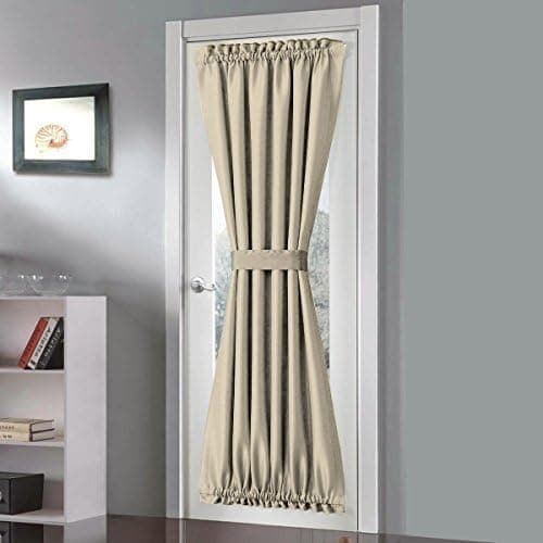 Onlycurtain Blackout French Door Curtains,Door Curtain Panel 42W x 72L Inches, Grey