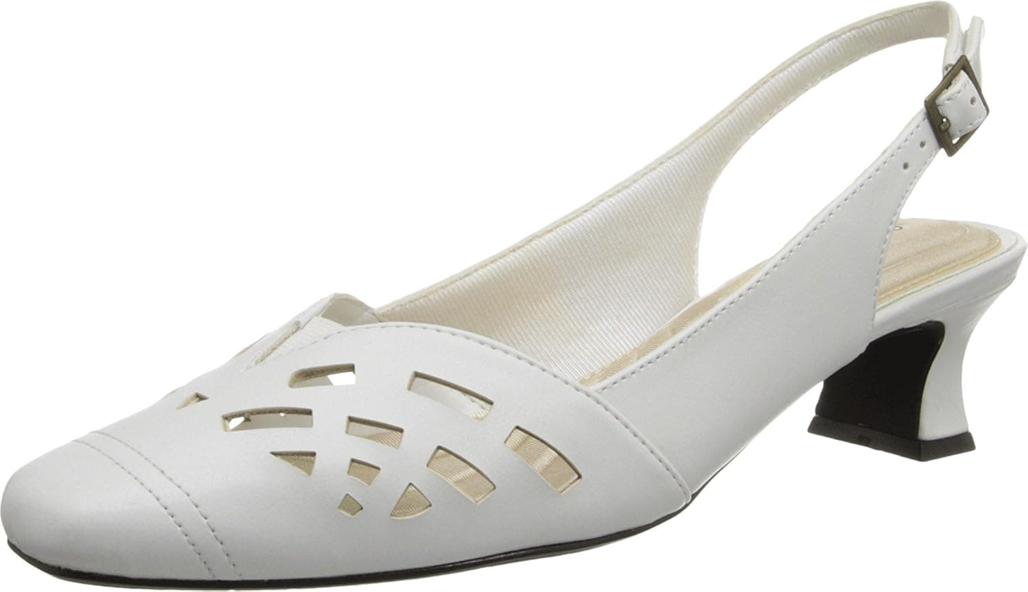 Easy Street Women's Adorable White Pump 7 M (B)