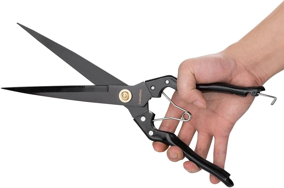 Galadim Hand Shears for Gardening or Sheep Shearing - Manganese Stainless Steel Topiary/Hedge Scissors for Pruning GD-010-E