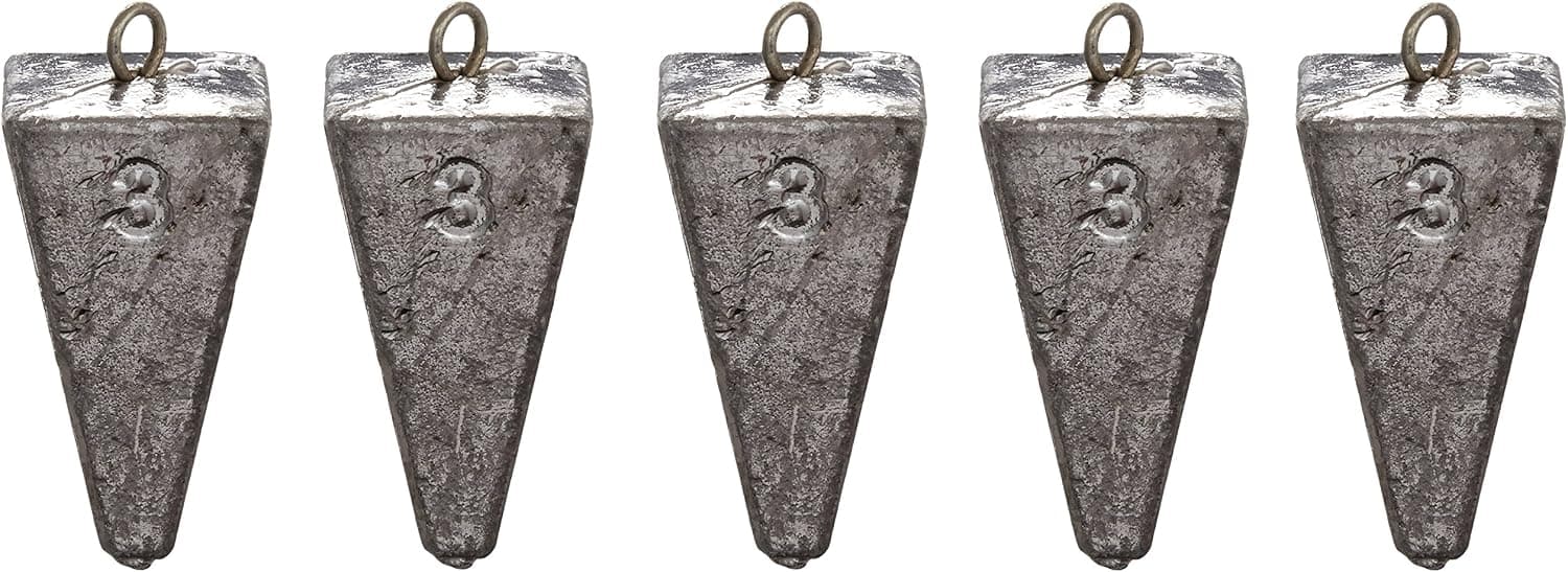 SOUTH BEND Pyramid Sinker, Pack of 5