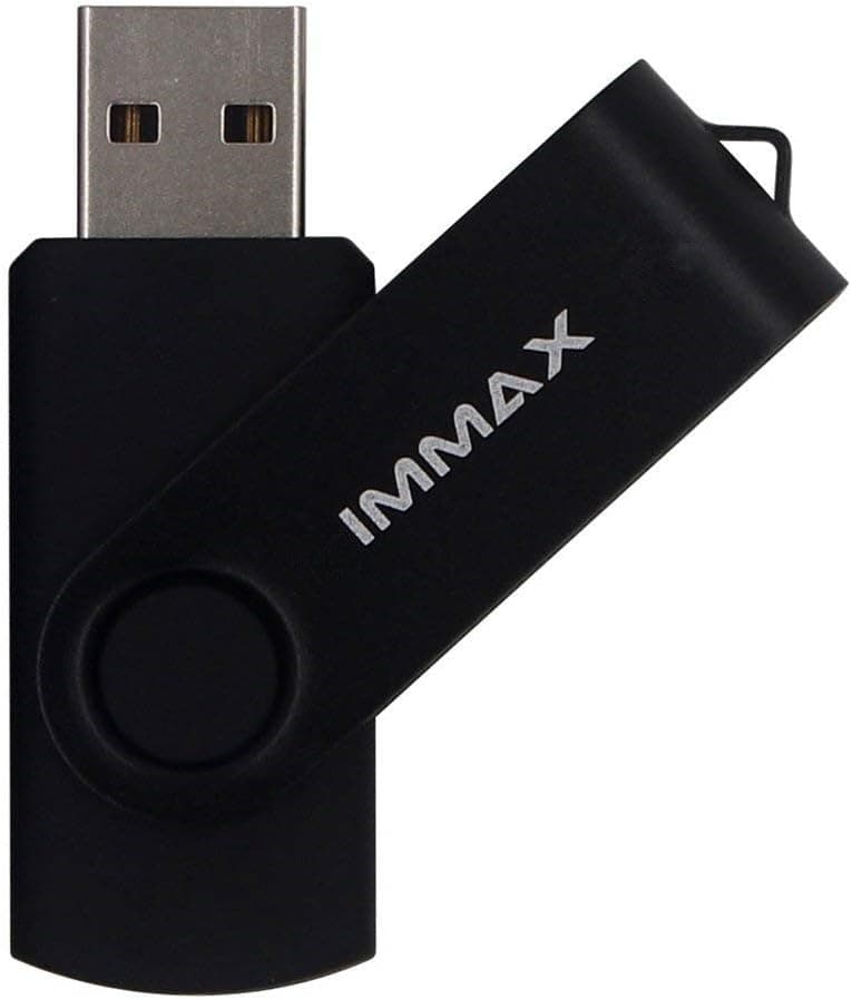 IMMAX 256GB USB 2.0 Flash Drive Memory Stick Fold Storage Thumb Stick Pen Swivel Design (256GB, Black)