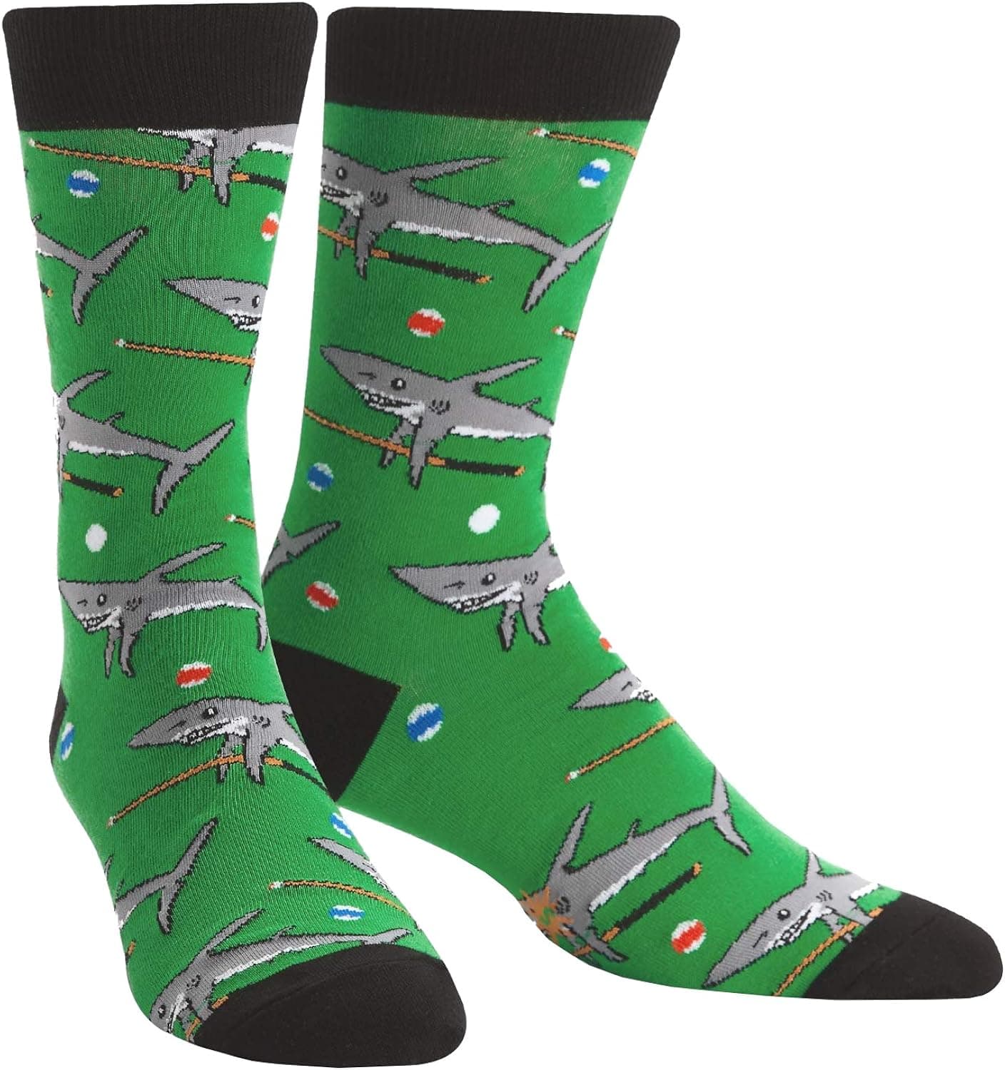 Sock It To Me Mens Crew Funky Socks - Pool Shark