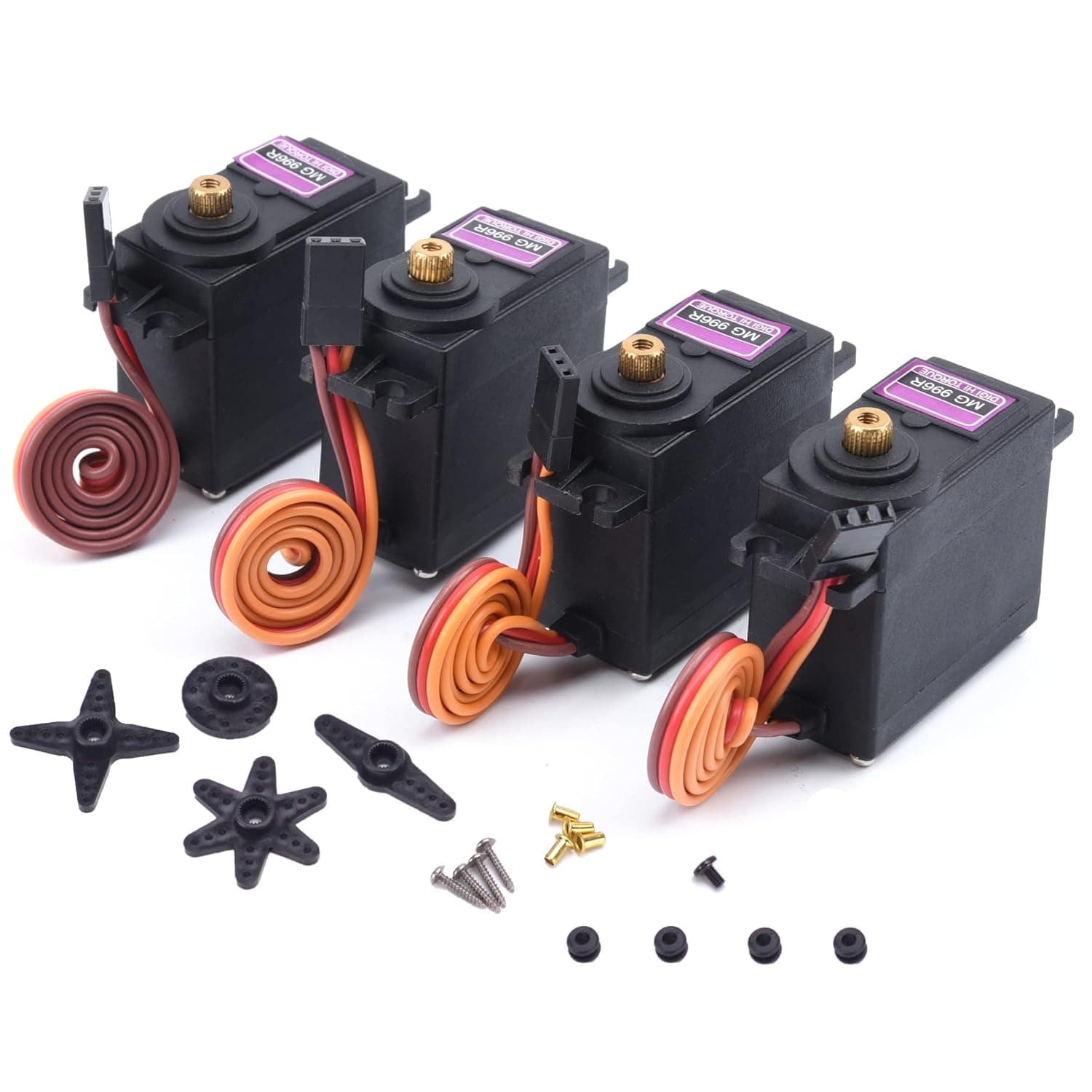 YoungRC MG996R Servo 55g Metal Gear Torque Digital Servo Motor for Futaba JR RC Model Helicopter Car Boat Robot(4PCS)